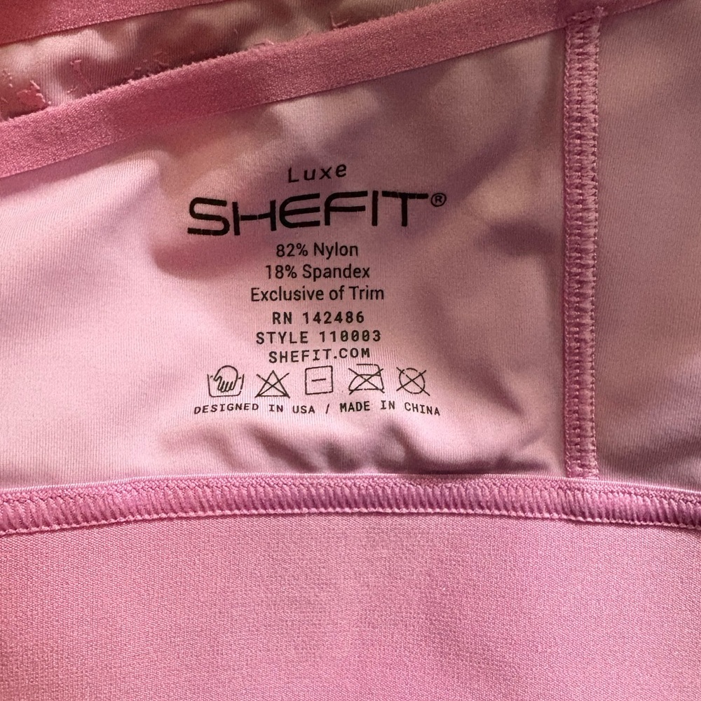 SHEFIT Flex Luxe Pink Sports Bra - Picture 3 of 3